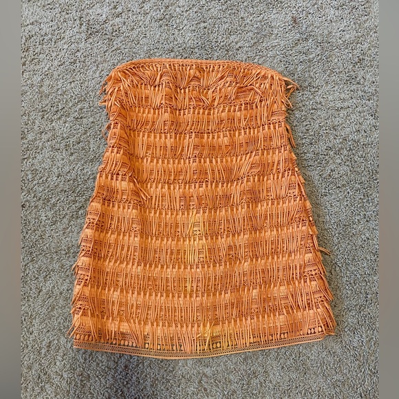Anthropologie Fringed Tube Mini Dress - Picture 4 of 5